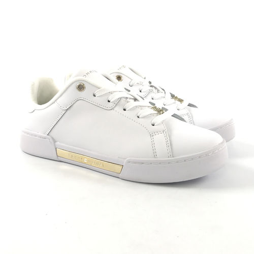 Tommy Hilfiger Court Sneaker Golden TH White